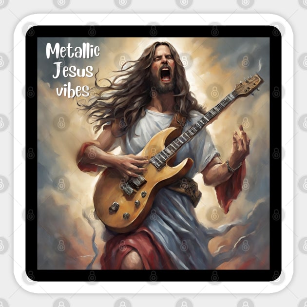 Jesus Meme | Metallic Jesus vibes Sticker by Klau